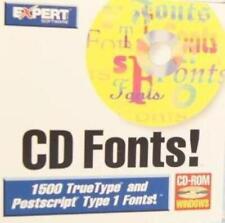 Expert CD Fonts PC 1500 TrueType postscripts professional browser projects cards picture
