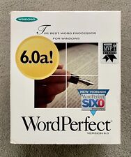 Vintage 1994 WordPerfect Complete Version 6.0A DOS/Windows Manual License Disks picture