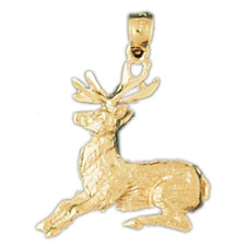 Deer Charm Pendant 14k Gold picture