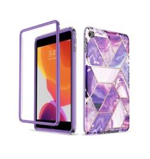 SANKTON iPad Mini 4 & 5 Case Full-Body Hybrid Protective Case Cover Purple Marbl picture