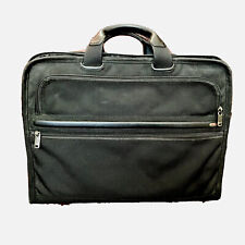 Tumi Black Slim Briefcase Ballistic Nylon Large Laptop Portfolio 26111D4 NWT picture