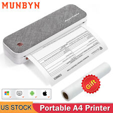 MUNBYN Wireless Bluetooth A4 / US Letter Thermal Printer Portable for iPhone PC picture
