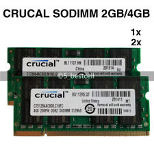 Crucial 2GB/4GB/8GB DDR2 PC2-6400 800 MHz 200pin Laptop SODIMM Memory Ram LOT picture