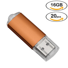 Orange 20PCS USB 2.0 16GB Metal Rectangle USB Flash Drives Memory Stick PenDrive picture