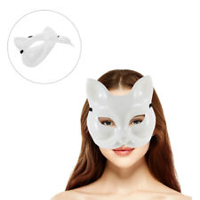  4 Pcs Blank Mask Cat Dress up Masks Party Half Dance Facial Halloween Decor picture