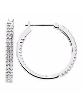 In & Out Diamond Hoop Earrings Set in 14K White Gold ER7004W-H picture