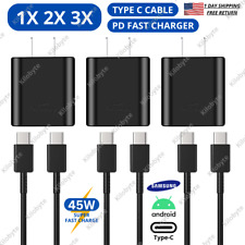 USB Type C Cable 45W Super Fast Charger PD Wall Power Adapter For Samsung Google picture