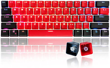 61 Keycaps 60 Percent Mini Keyboard For Mechanical Gaming Switches Red+Black NEW picture