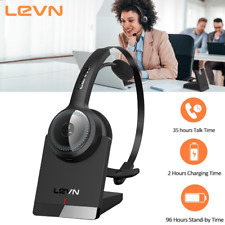 LEVN Bluetooth Wireless Headset With Microphone AI Noise Cancelling For Trucker picture