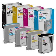4PK LD Reman C9396AN C9391AN C9392AN C9393AN Compatible With HP 88XL BLK COLOR picture