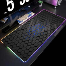 Large RGB Mouse Pad-XXL Geometric Desk Pad-LED Gaming Mouse Pad picture