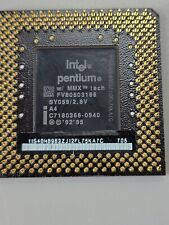 Vintage Intel Pentium w/MMX tech 166 FV80503166 SL27H/2.8v Socket 7 CPU Gold picture