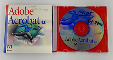 Vintage Adobe Acrobat 4.0 for Windows Win CD-ROM w/ Serial Number + Case (2 CDs) picture
