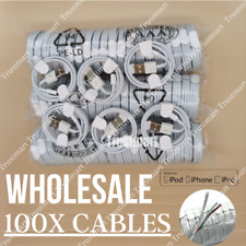 100x Wholesale USB Charger Cable Cord 3/6ft Lot For iPhone 6s SE 7 8 11 12 13 14 picture