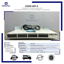 Cisco C9300-48P-A Catalyst 9300 48x 1GB PoE+ RJ-45 Switch - Same Day Shipping picture
