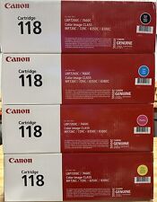 New Set of 4 Genuine Canon 118 Cartridges 2662B001, 2661B001, 2660B001, 2659B001 picture
