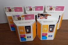 NEW FIVE Genuine HP 78 Tri-Color Inkjet Print Cartridges FACTORY SEALED EXP picture
