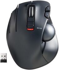 ELECOM Left-Handed 2.4GHz Wireless Easy Thumb Control Trackball Mouse, Scul picture