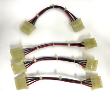 LOT OF 4: 6 INCH Molex 4 Pin Female to Female Power Extension Cable US-MSBX20 picture