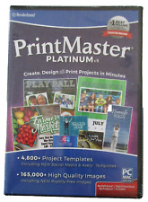 PrintMaster Platinum v8 PC MAC Software DVD-ROM Broderbund Create Design Print picture