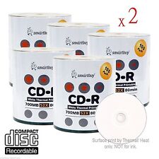 1000 SmartBuy Grade A+ CD-R 52X 700MB White Thermal Hub Printable Record Disc picture