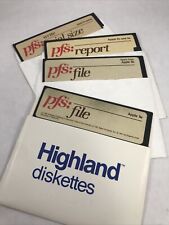 Vintage PFS File Database Management Software for Apple IIe 1983 Set of 4 Disks picture