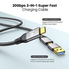 USB 3.2 Gen 2x2 Charger Cable USB A/USB C to Type-C Fast Charging 1.6ft-6.6ft picture
