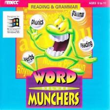 Word Munchers Deluxe PC MAC CD verbs grammar letters words reading phonics game picture