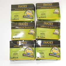 Brilliant 252XL Inkjet Cartridge for Epson Black Magenta Yellow, lot of 6 inks picture