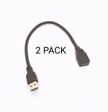 2PACK 1Ft USB 3.0 Extension Cable Gold Plate Type A Male to Female Black Color picture