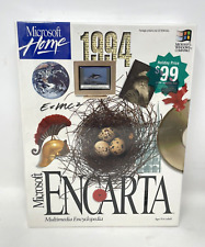 Microsoft Encarta Encyclopedia 1994 Sealed New Rare Vintage PC CD-ROM Software picture