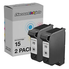 Ink Cartridge Replacement for HP 15 C6615DN (Black, 2-Pack) picture