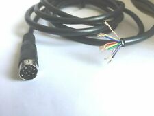 Grey Color 8 Pin Mini DIN Plug Breakout Cable, 12ft 4m Lead, 8-way RS 463-518  picture