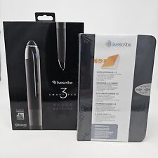 Livescribe 3 Smart Pen Black Edition and Lined Journals 1-2 New Sealed picture