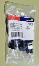 Brand New Bag of 10 41084-BE Leviton Blank QuickPort Insert, Black picture
