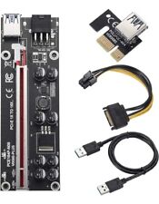PCI-E 1X to 16X Riser Card with 23.6 inches USB 3.0 Extension Cable and 6-Pin... picture