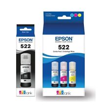 EPSON 522 EcoTank Black/Cyan/Magenta/Yellow Genuine Ink Bottle Exp. 2027 picture