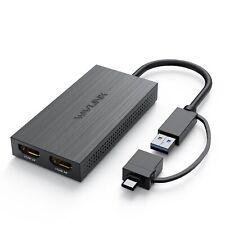 WAVLINK USB 3.0/C to Dual HDMI Adapter, Universal Video Graphics Adapter for picture