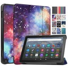 Auto Wake/Sleep Stand Cover Case + Screen Protector For Amazon Fire HD 8