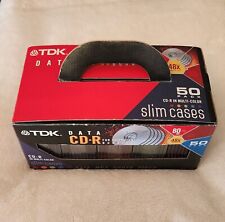 TDK - 50 Pack - Data CD-R 80 Min 700 MB 48X - Multi-Color Slim Cases  picture