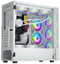 Vetroo AL600 ATX Mid-Tower Gaming Computer Case w/6pcs 120mm Fans Controller Hub picture