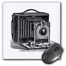 3dRose Black and white vintage camera ink and pen drawing print. old-fashioned p picture