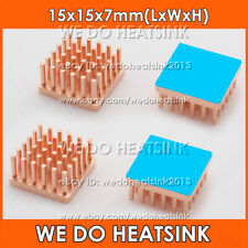 15x15x7mm Pure Copper Pin Fins Square Copper Heatsink Radiator Cooler For VGA IC picture