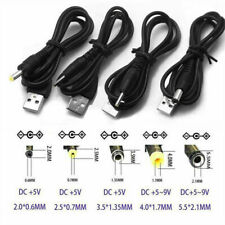 USB A Male to 2.0/2.5/3.5/4.0/5.5mm Connector 5V DC Charger Power Cable Cord picture