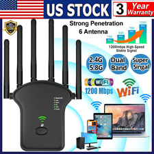 New 6 Antenna WiFi Range Extender, Network WiFi Repeater Wireless Router Booster picture