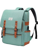 Modoker Vintage Laptop Backpack for Women Men,Travel Backpacks with USB Green  picture