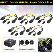 5 PCS 6 pin PCIE Female to Dual PCI-E 6+2 (8) pin Male GPU Power Cable Splitter picture