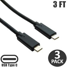 3x 3FT USB-C Type C Male to Male Charge Sync Data Cable PC Phone Laptop MacBook picture