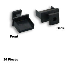 Kentek Lot 20pc USB A Anti-Dust Cover Port Protector Handle Hard Plastic Black picture
