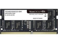 Team Elite 8GB 260-Pin DDR4 SO-DIMM DDR4 3200 (PC4 25600) Laptop Memory Model TE picture